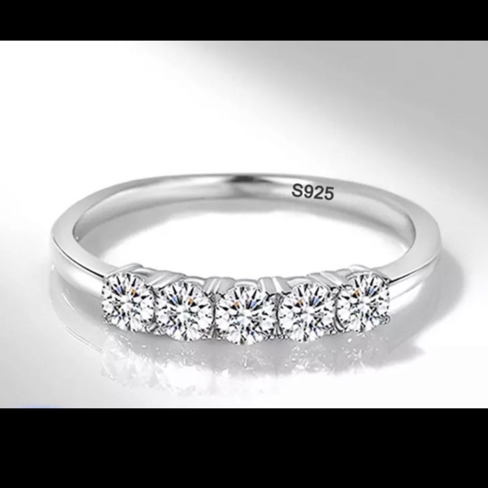 925 Stamps silver Engagement ring for women